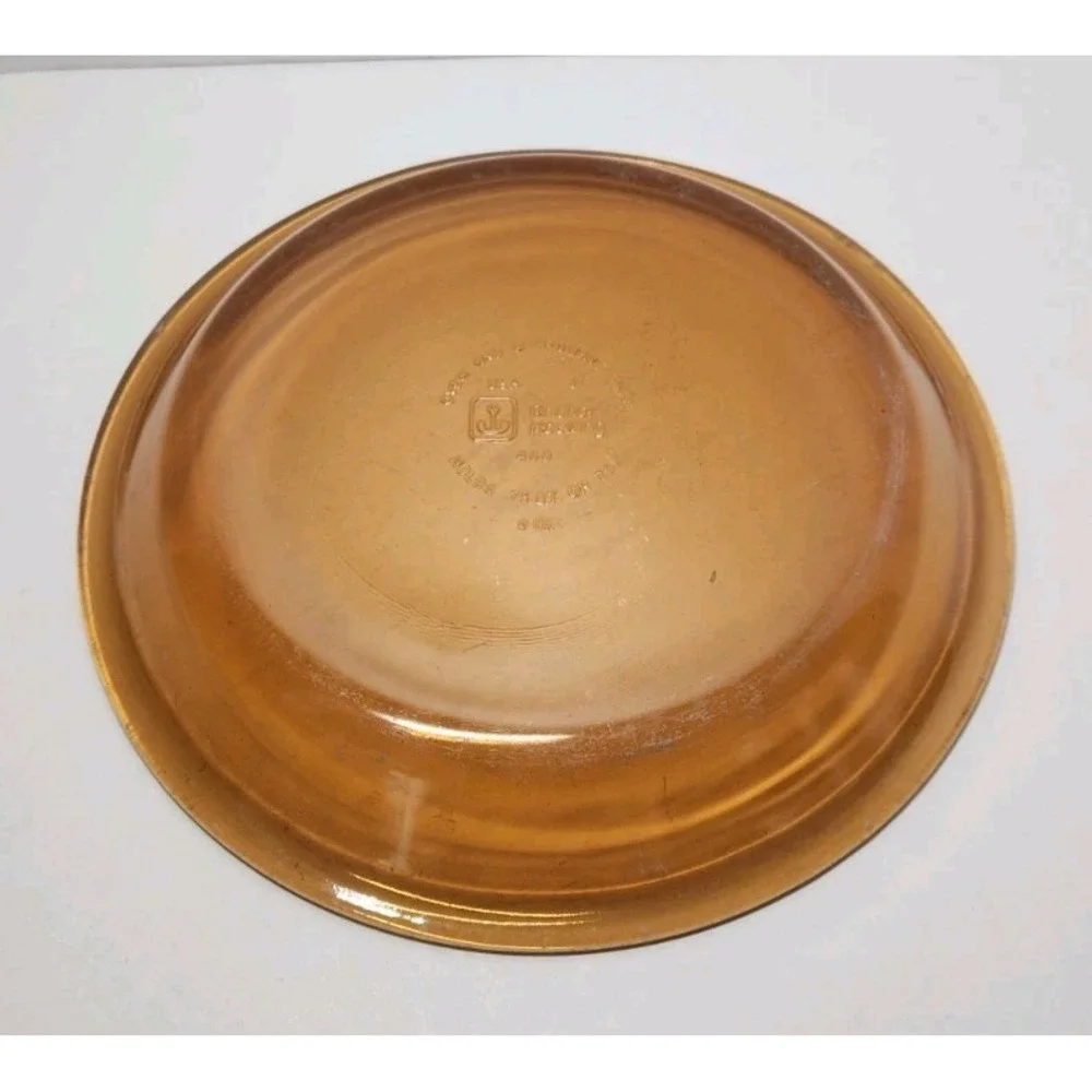 Lot Of 2 Anchor Hocking 462 Pyrex 209  Amber Pie Plate  Vintage Corningware‎ 9in